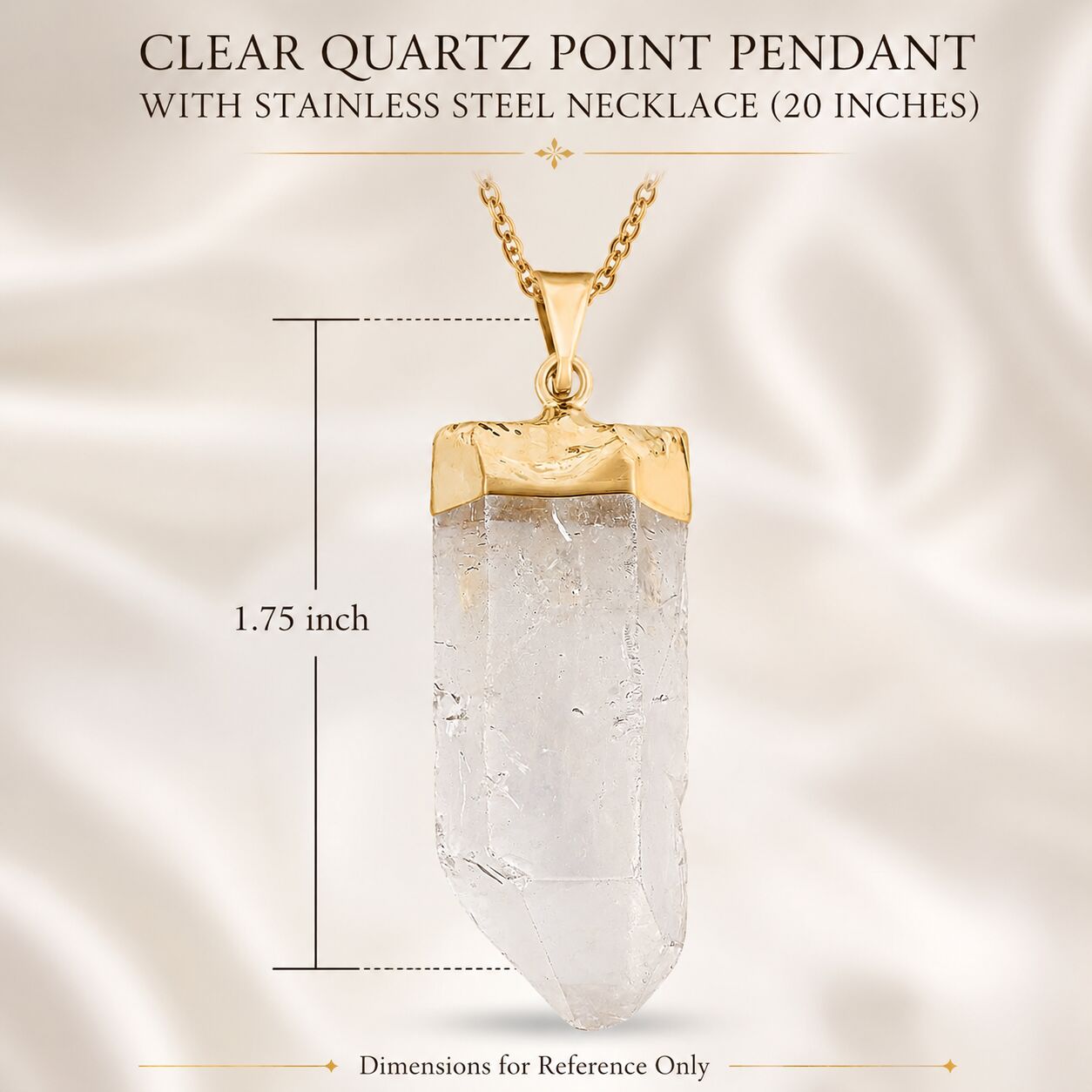 Clear Quartz Point Pendant – Gold Amplifier
