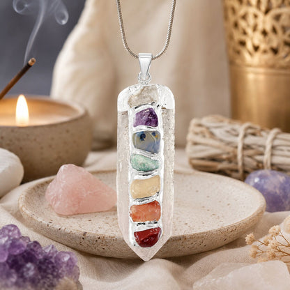 Chakra Crystal Point Pendant – Amplified Healing
