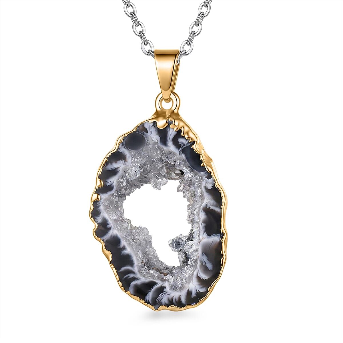 Amethyst Geode Slice Pendant – Royal Sparkle