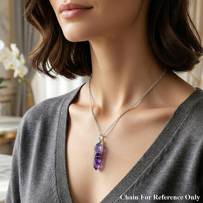 Crystal Point Pendant – Wire-Wrapped Amulet