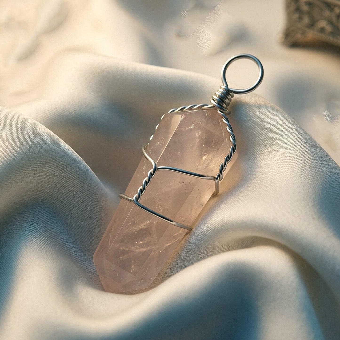 Crystal Point Pendant – Wire-Wrapped Amulet