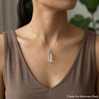 Crystal Point Pendant – Wire-Wrapped Amulet