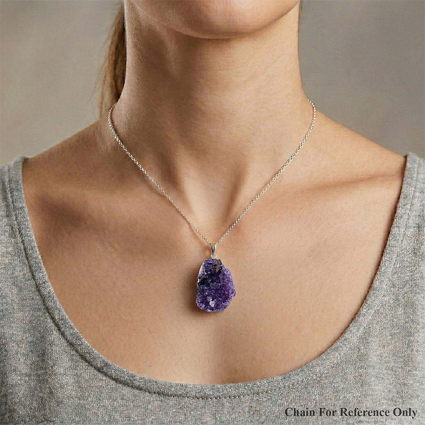 Raw Amethyst Druzy Pendant – Natural Sparkle