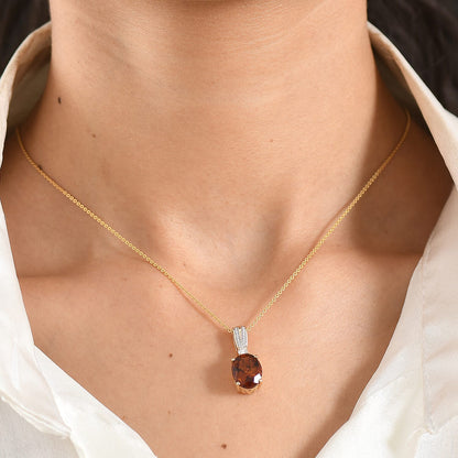 Gemstone and Moissanite Infinity Bloom Pendant