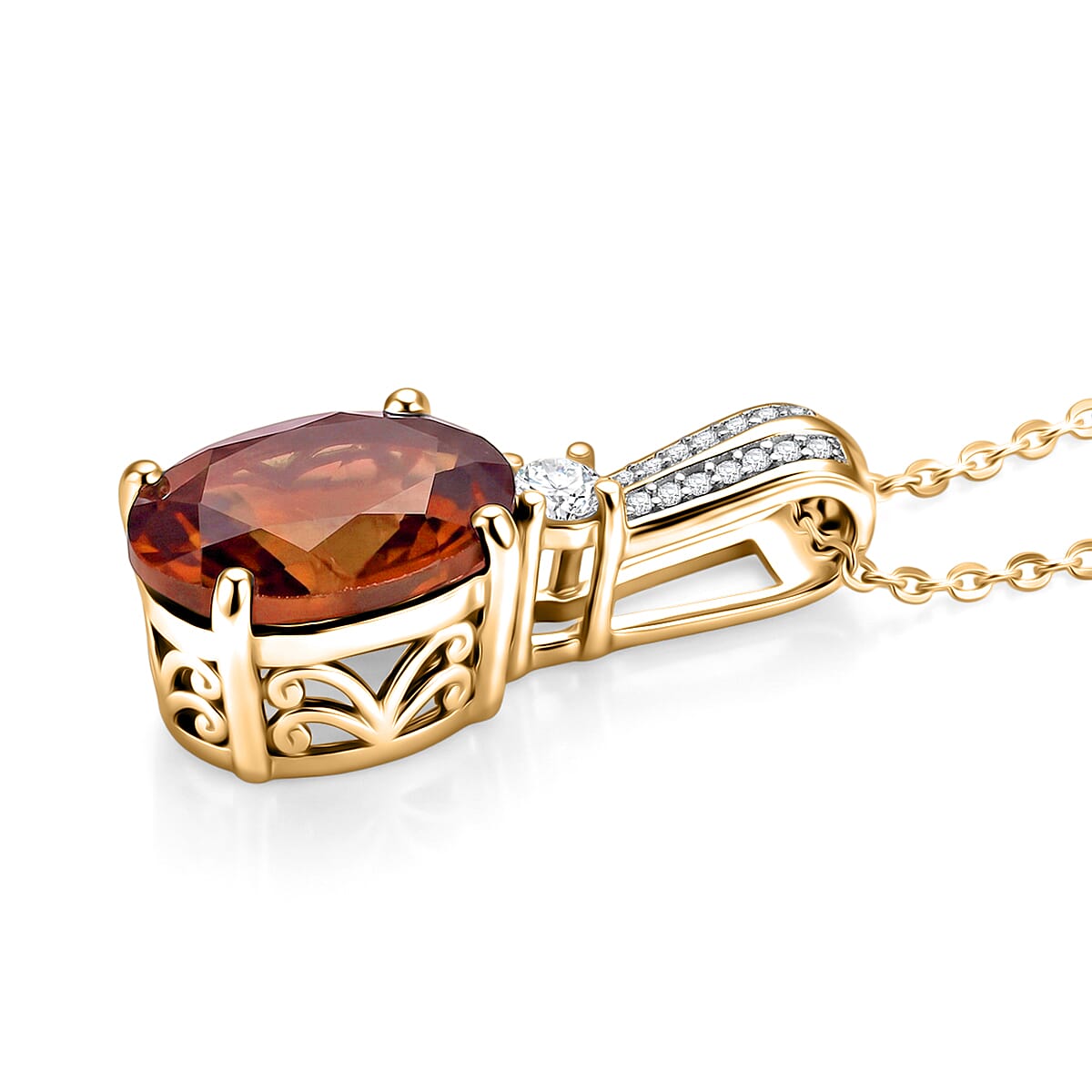 Gemstone and Moissanite Infinity Bloom Pendant