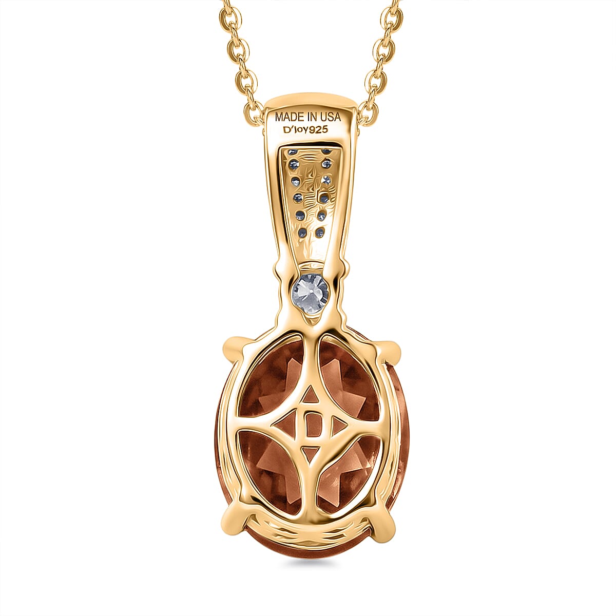 Gemstone and Moissanite Infinity Bloom Pendant