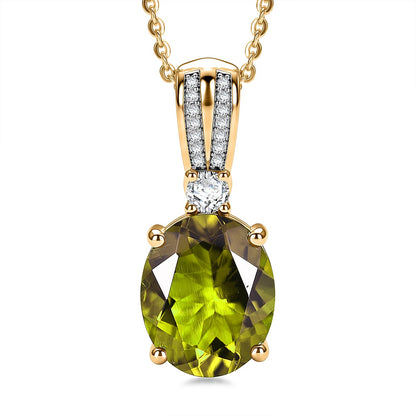 Gemstone and Moissanite Infinity Bloom Pendant