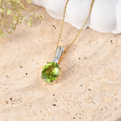 Gemstone and Moissanite Infinity Bloom Pendant