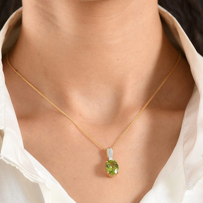 Gemstone and Moissanite Infinity Bloom Pendant