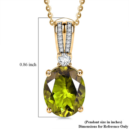 Gemstone and Moissanite Infinity Bloom Pendant