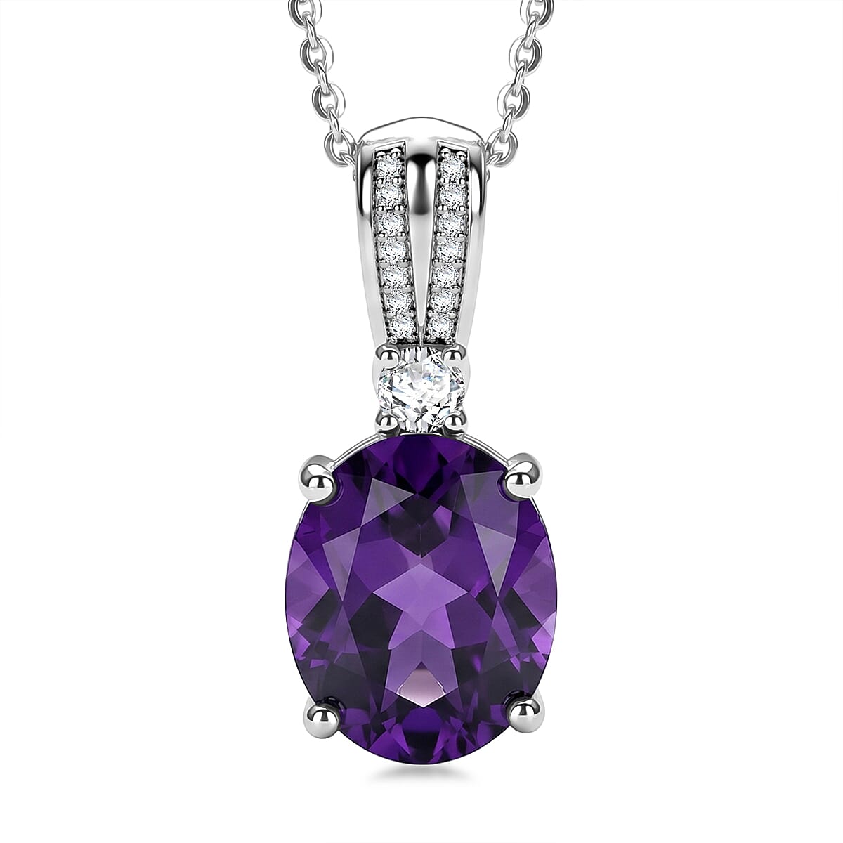 Gemstone and Moissanite Infinity Bloom Pendant