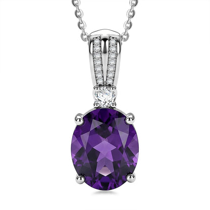 Gemstone and Moissanite Infinity Bloom Pendant
