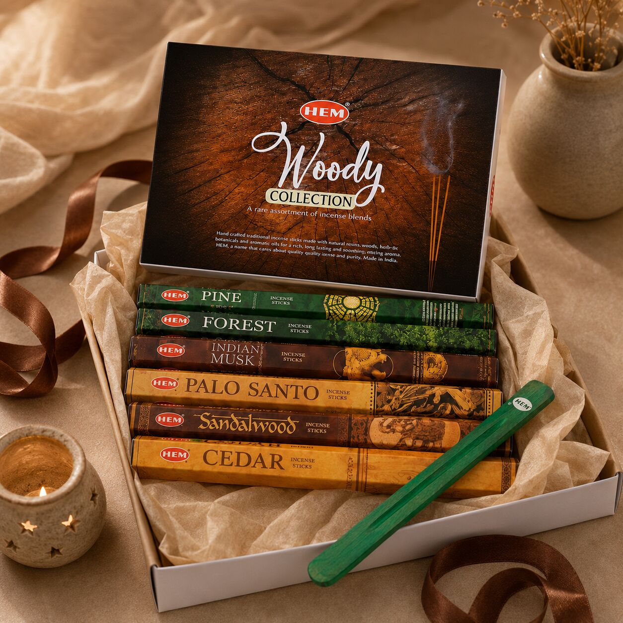 Woody Incense Gift Pack – 120 Sticks
