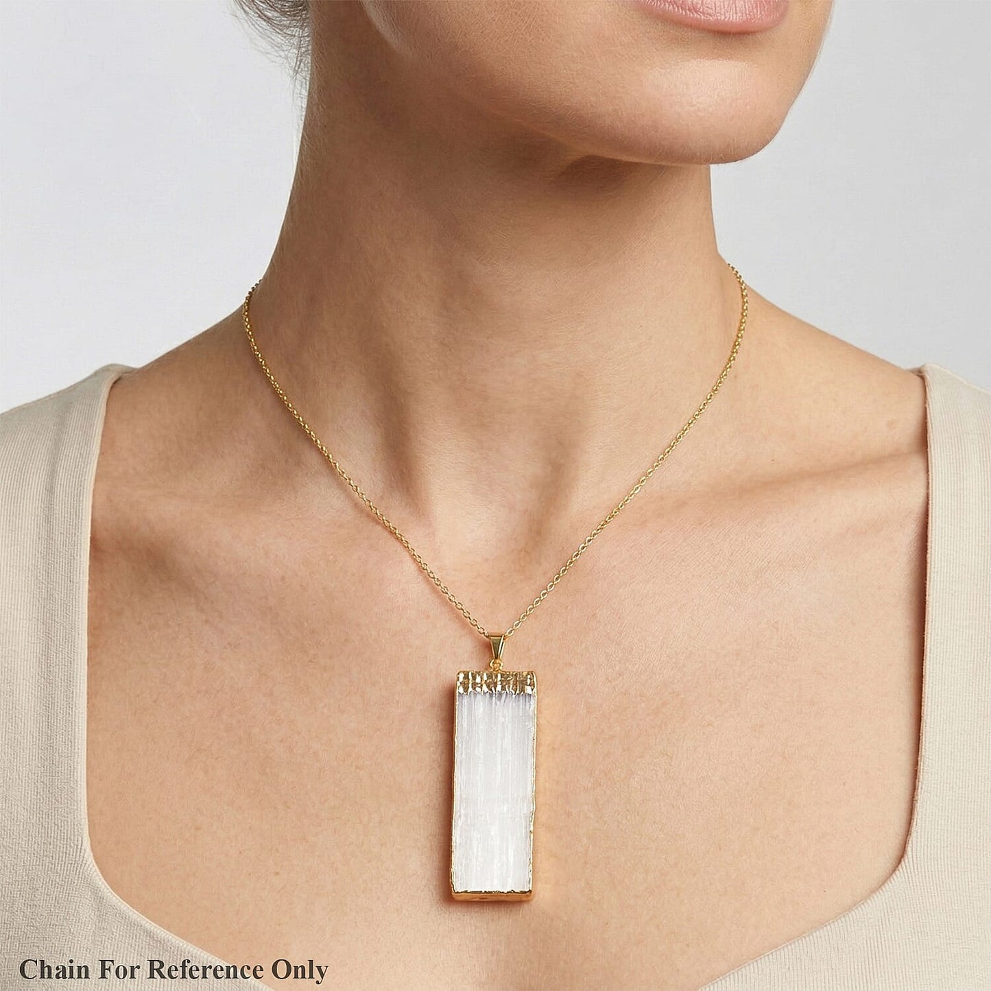Selenite Crystal Pendant – Cleanse & Clarify