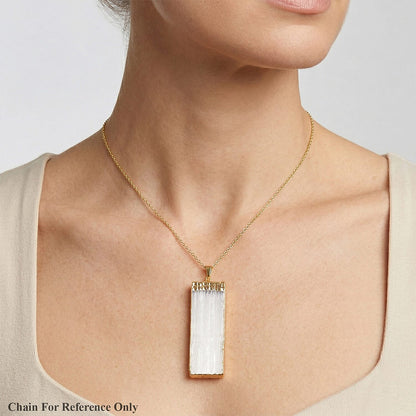 Selenite Crystal Pendant – Cleanse & Clarify