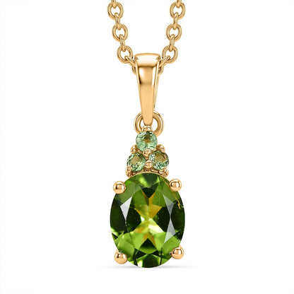 Peridot and Tsavorite Garnet Pendant