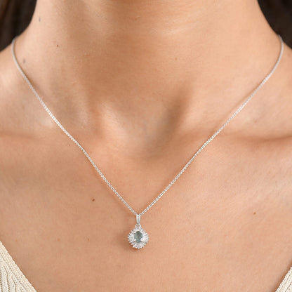 Alexandrite and Diamond Pendant Necklace