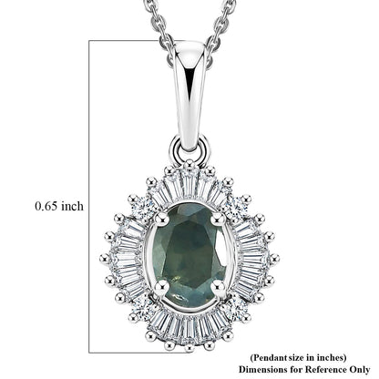 Alexandrite and Diamond Pendant Necklace