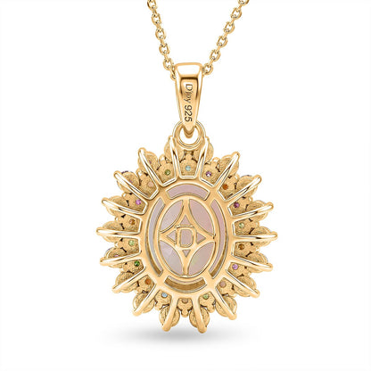 Opal and Multi-Tourmaline Pendant