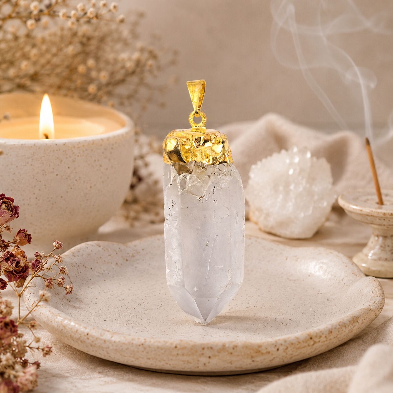 Clear Quartz Point Pendant – Master Healer