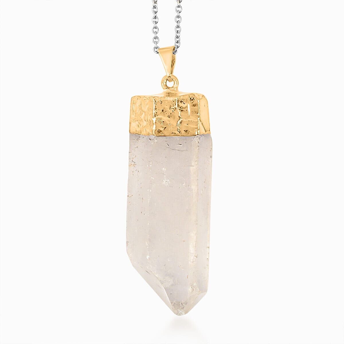 Bold Clear Quartz Point Pendant – Silver or Gold