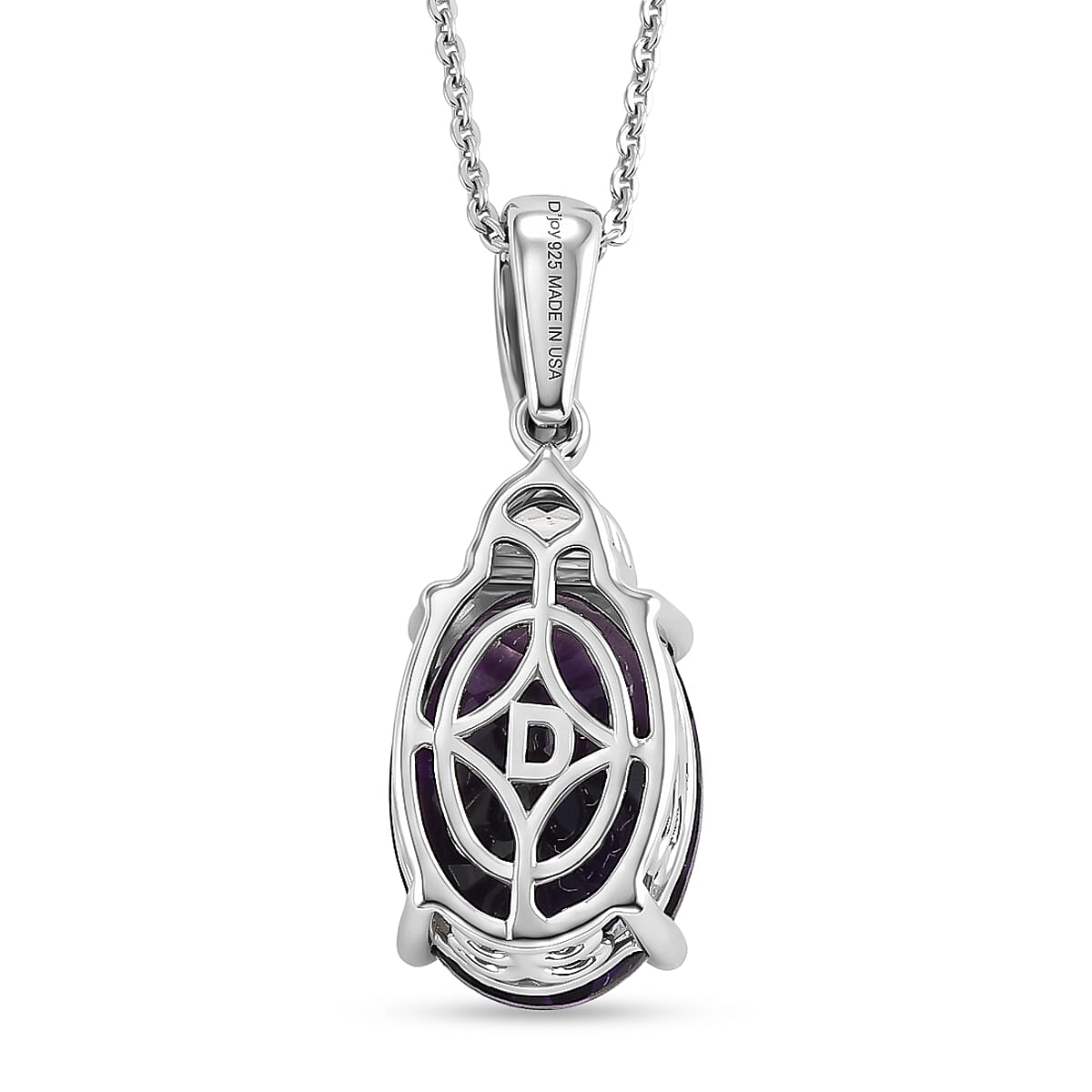 Amethyst and White Zircon Royal Pendant