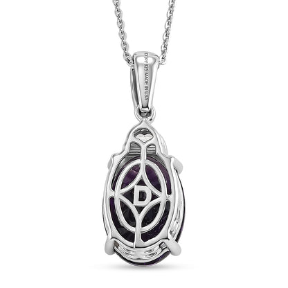 Amethyst and White Zircon Royal Pendant