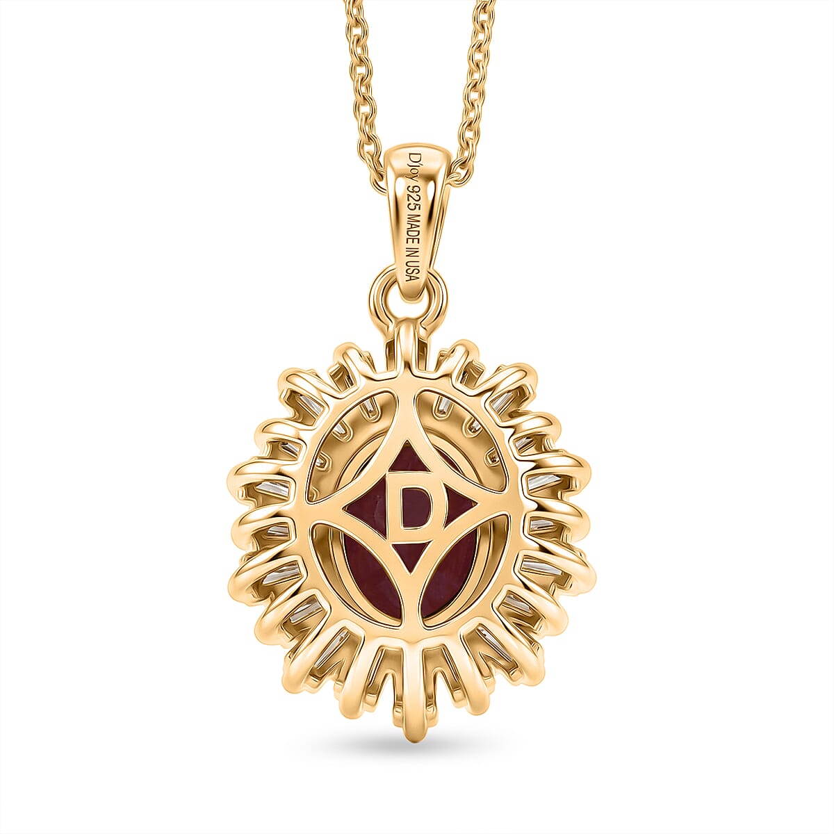 Niassa Ruby and Moissanite Pendant