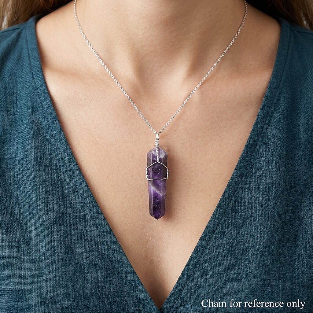 Statement Wire-Wrapped Crystal Point Pendant