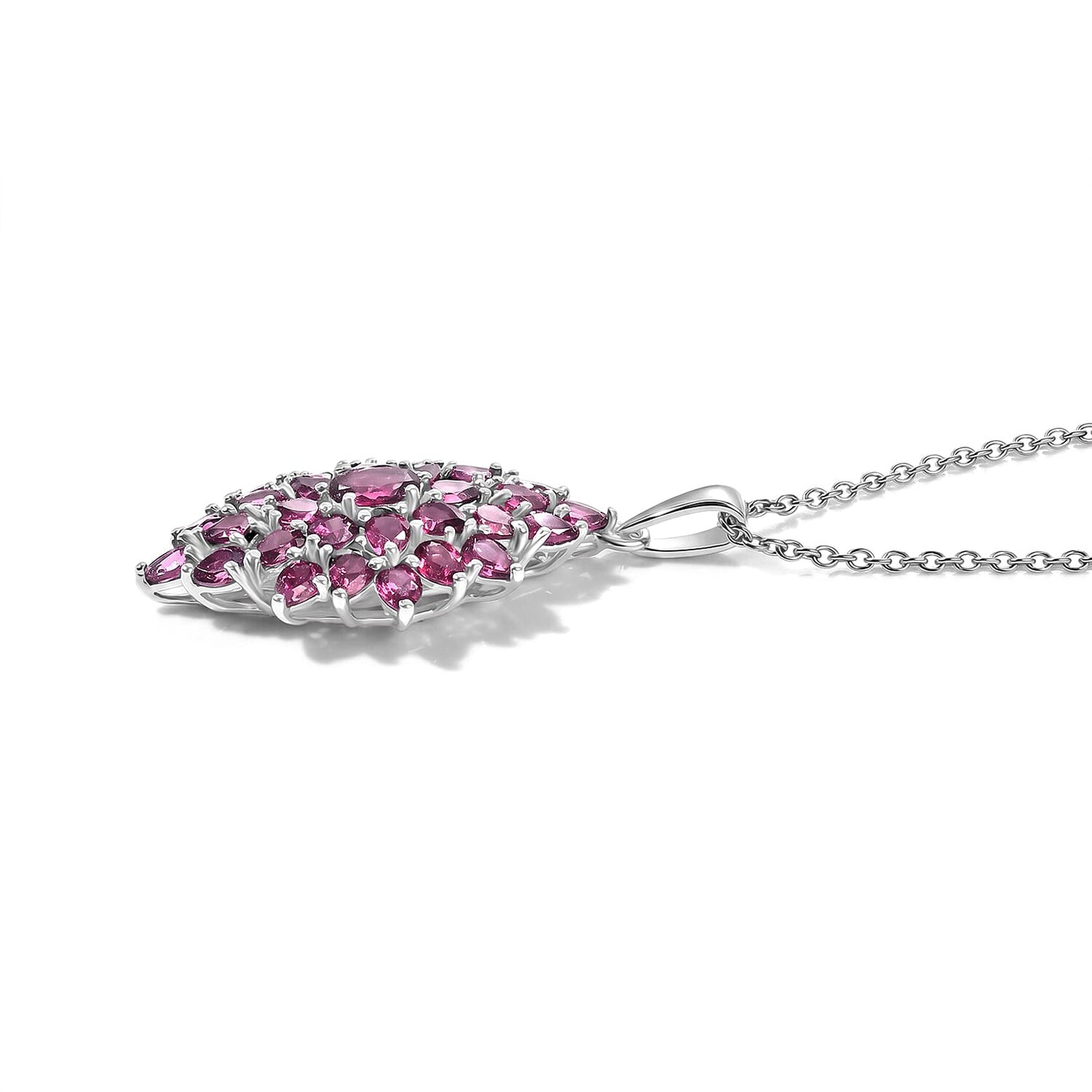Peridot and Garnet Gemstone Pendant Necklace