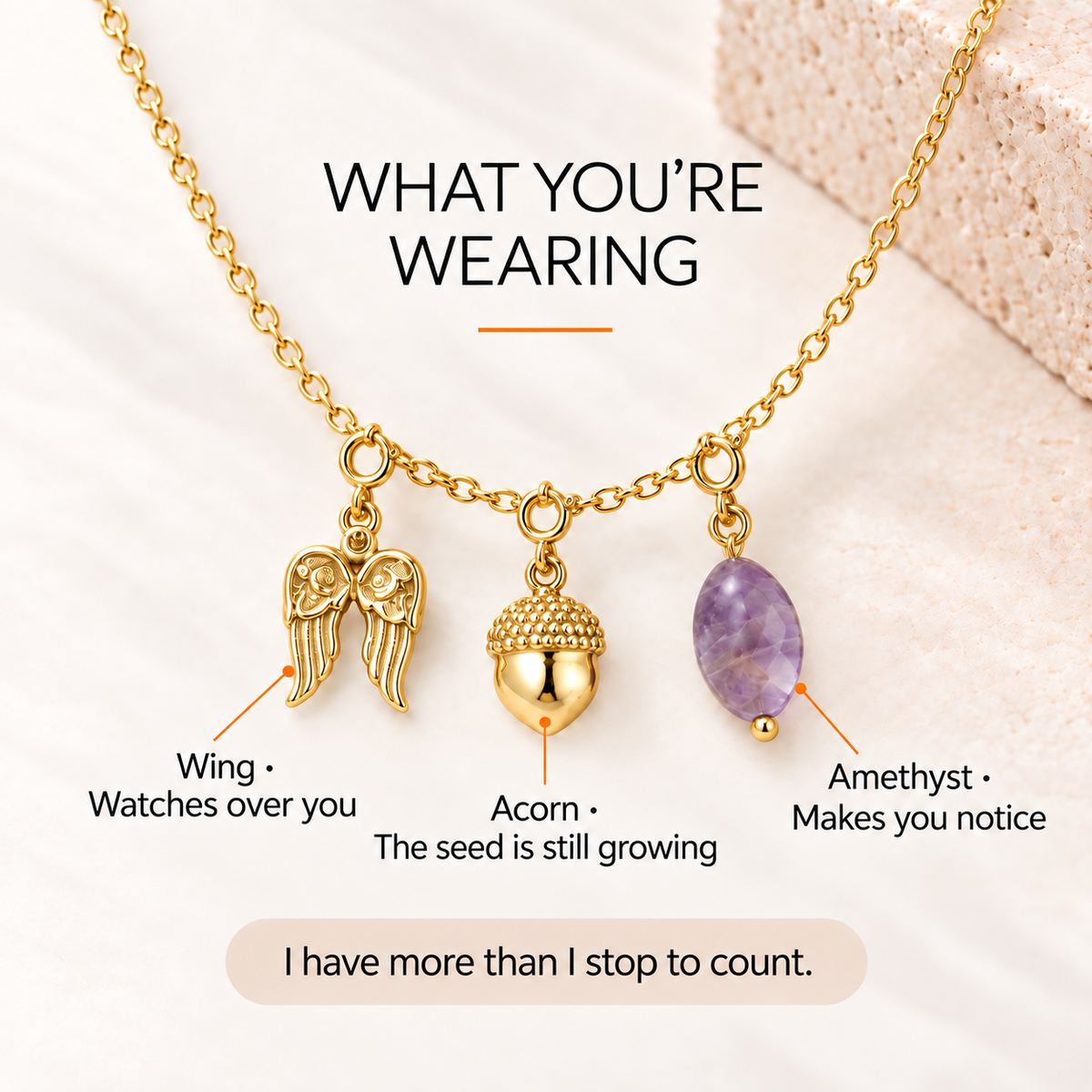Gratitude Charm Set – Notice the Good & Worry Less