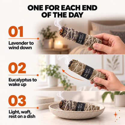 Natural Sage Bundles Set – Botanical Smudge Sticks Pack