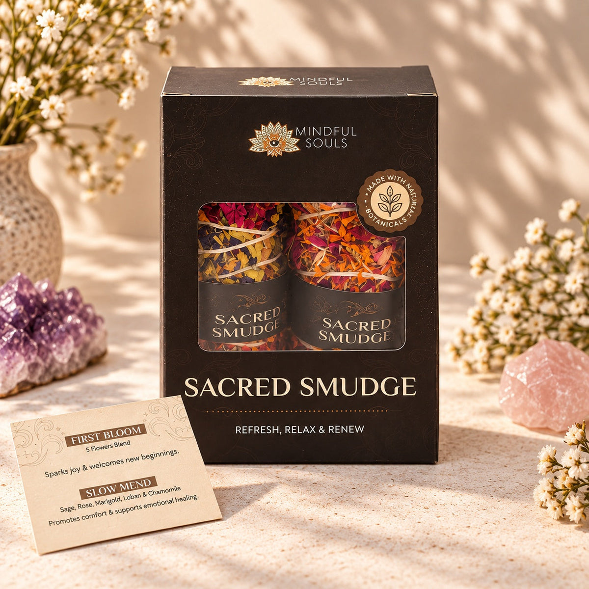 Natural Sage Bundles Set – Botanical Smudge Sticks Pack