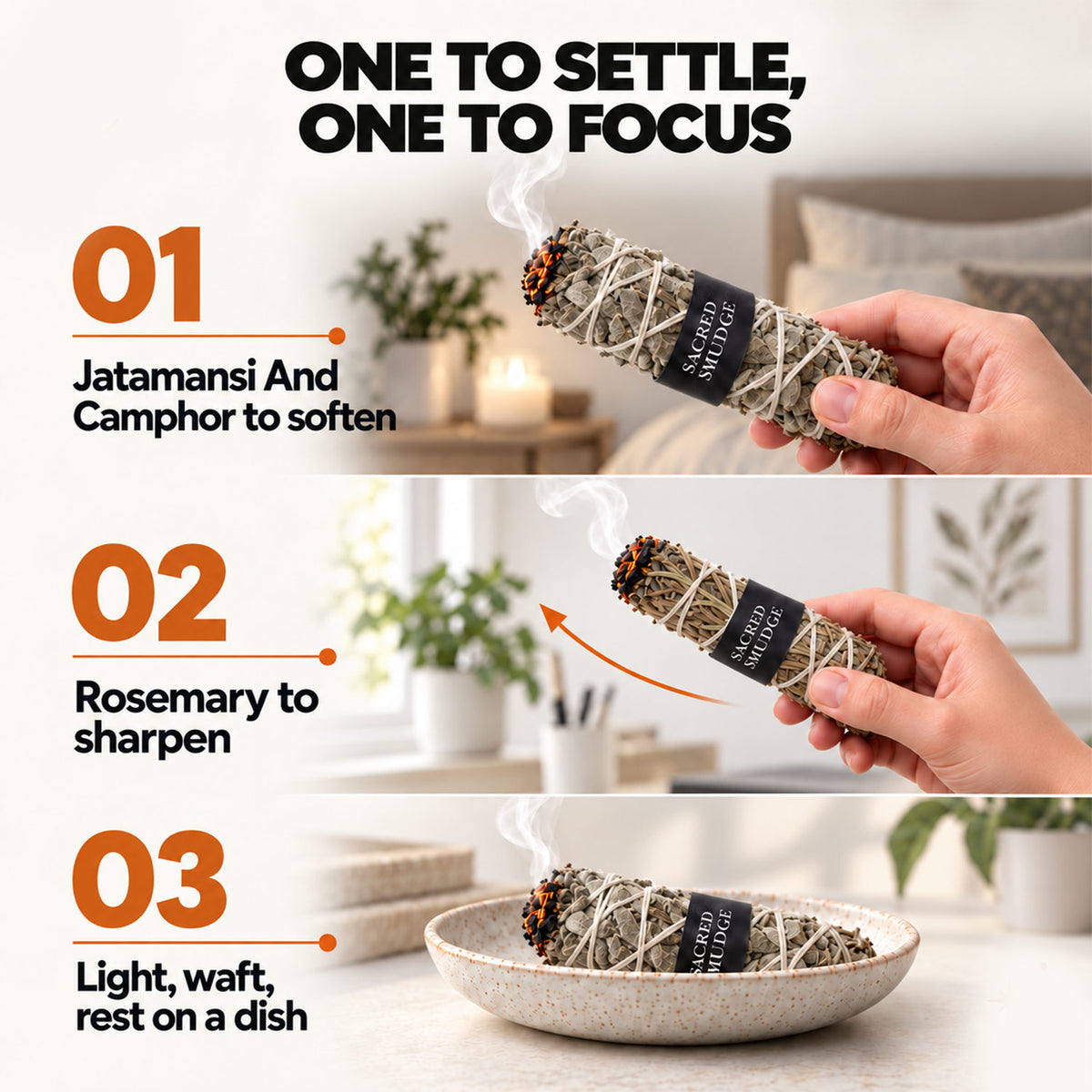 Natural Sage Bundles Set – Botanical Smudge Sticks Pack