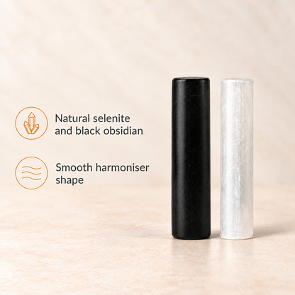 Selenite and Obsidian Wand Set – Energy Balance