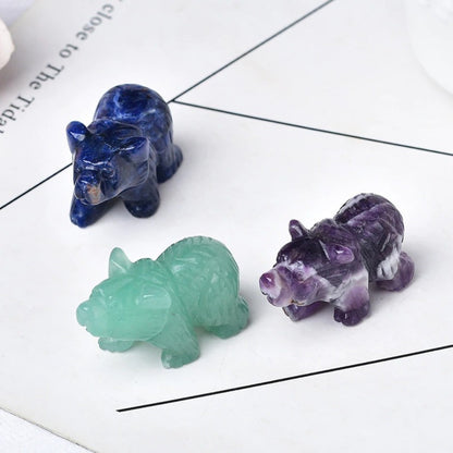 Natural Stone Bear Figurines