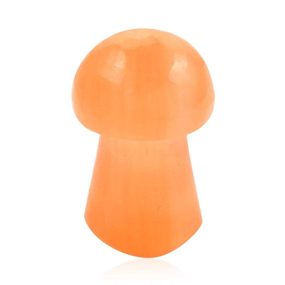 Selenite Crystal Mushroom Figurine