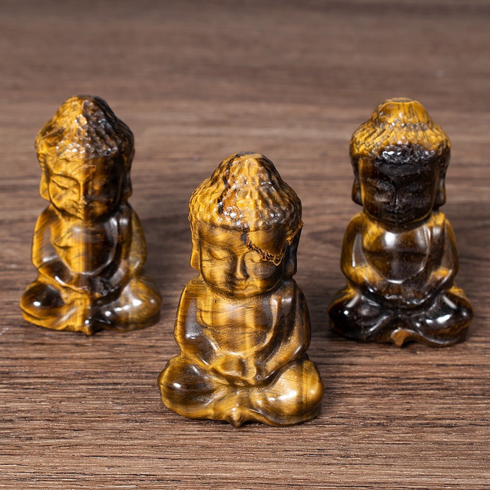 Meditating Buddha Crystal Figurines