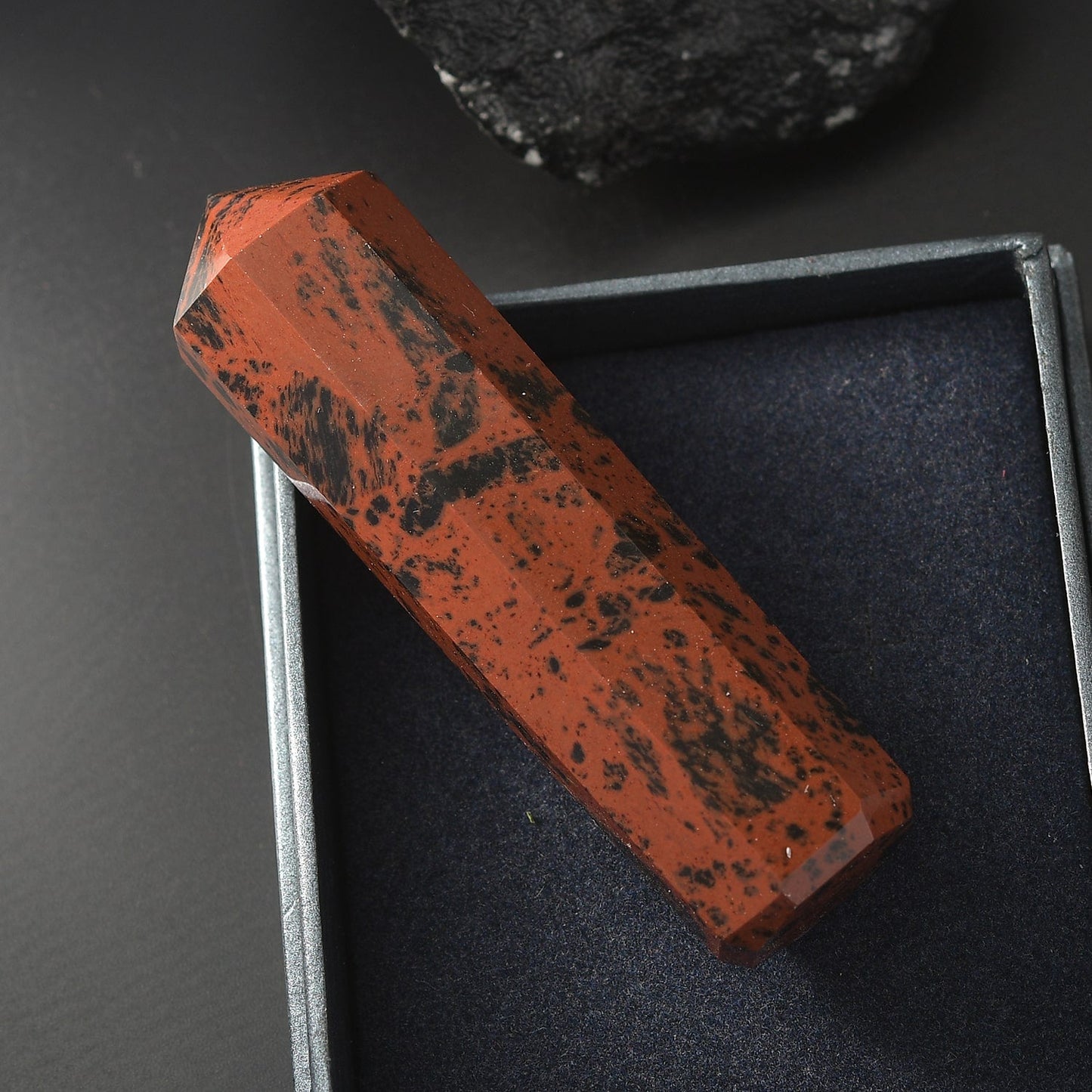 Mahogany Obsidian Point - Your Anchor for Strength & Protection