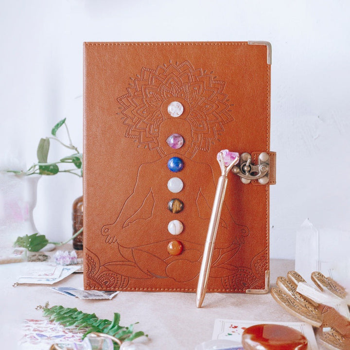 Mindful Notebook with Amethyst Crystal Pen