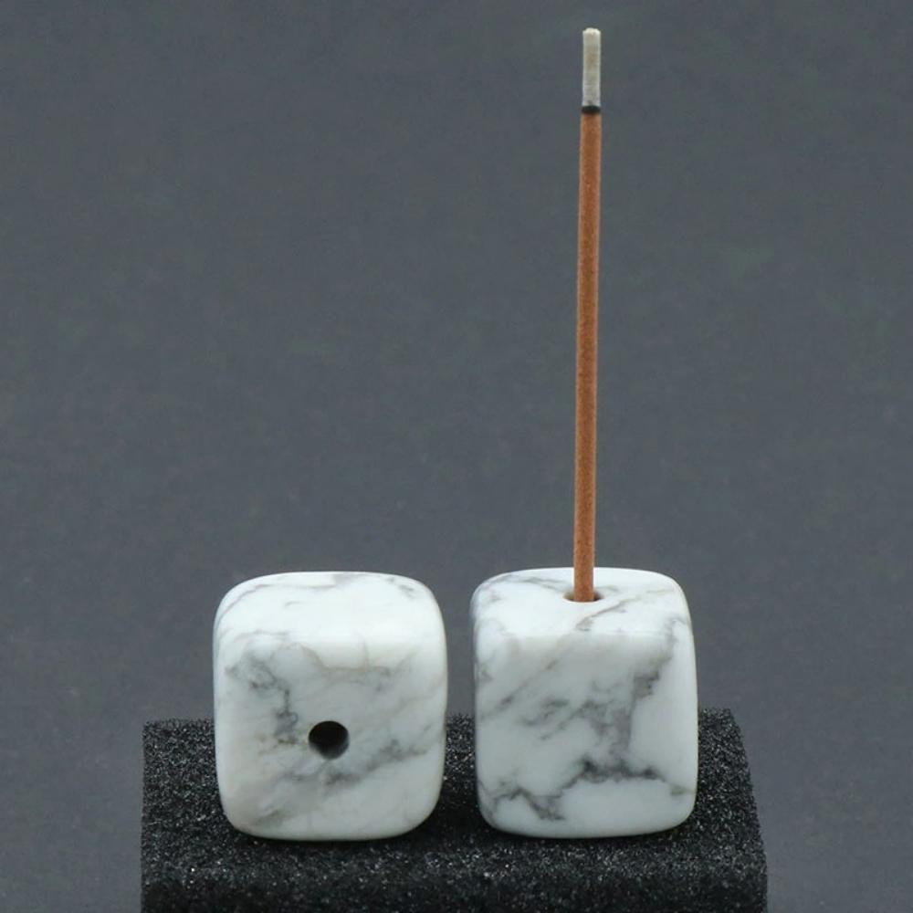 Natural Square Gemstone Incense Sticks Holder