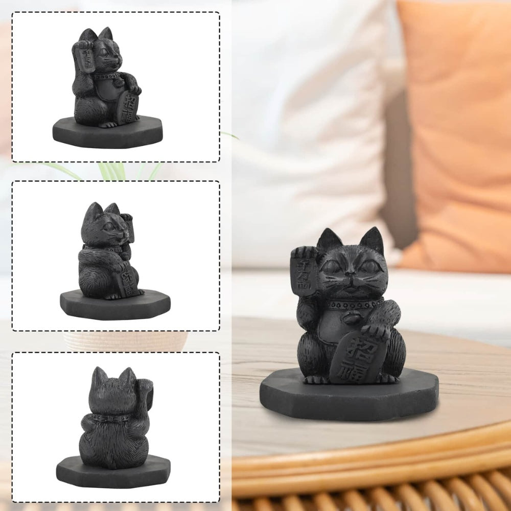 Shungite Stone Maneki Neko Figurine