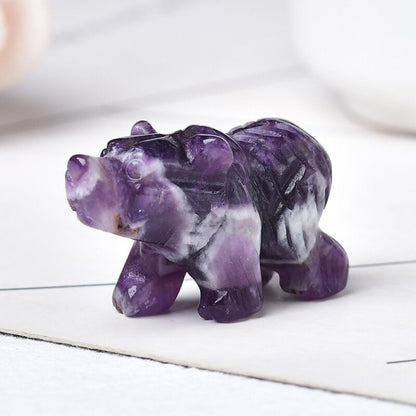 Natural Stone Bear Figurine