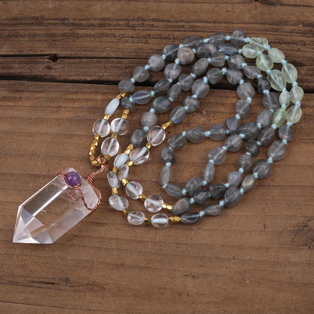 Wrapped Crystal Point Necklace