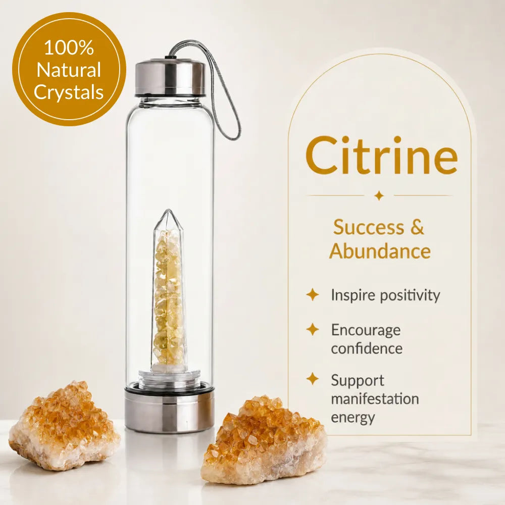 The Crystal Elixir Bundle: Crystal Water Bottle + FREE Mystery Crystal Insert