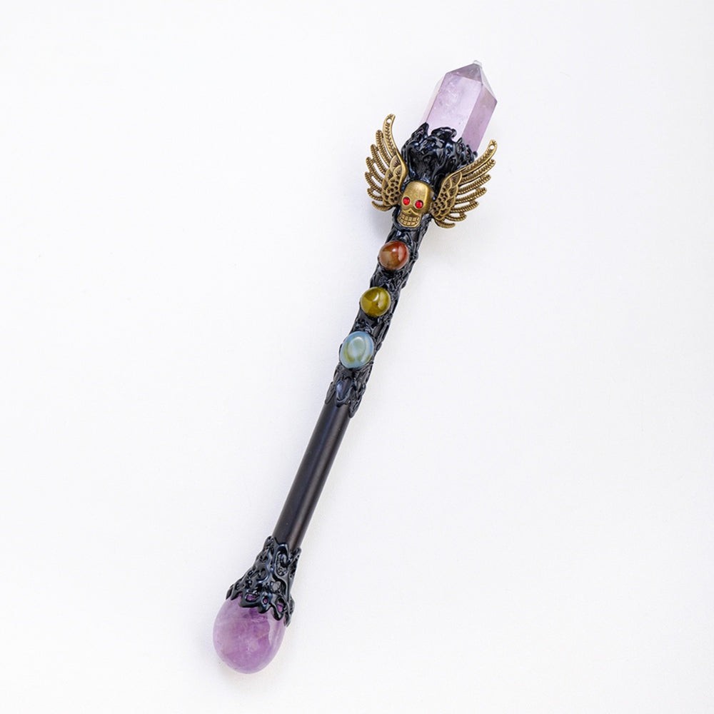 Natural Crystal Point Witchcraft Wand