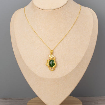 Green Jasper Stone Necklace