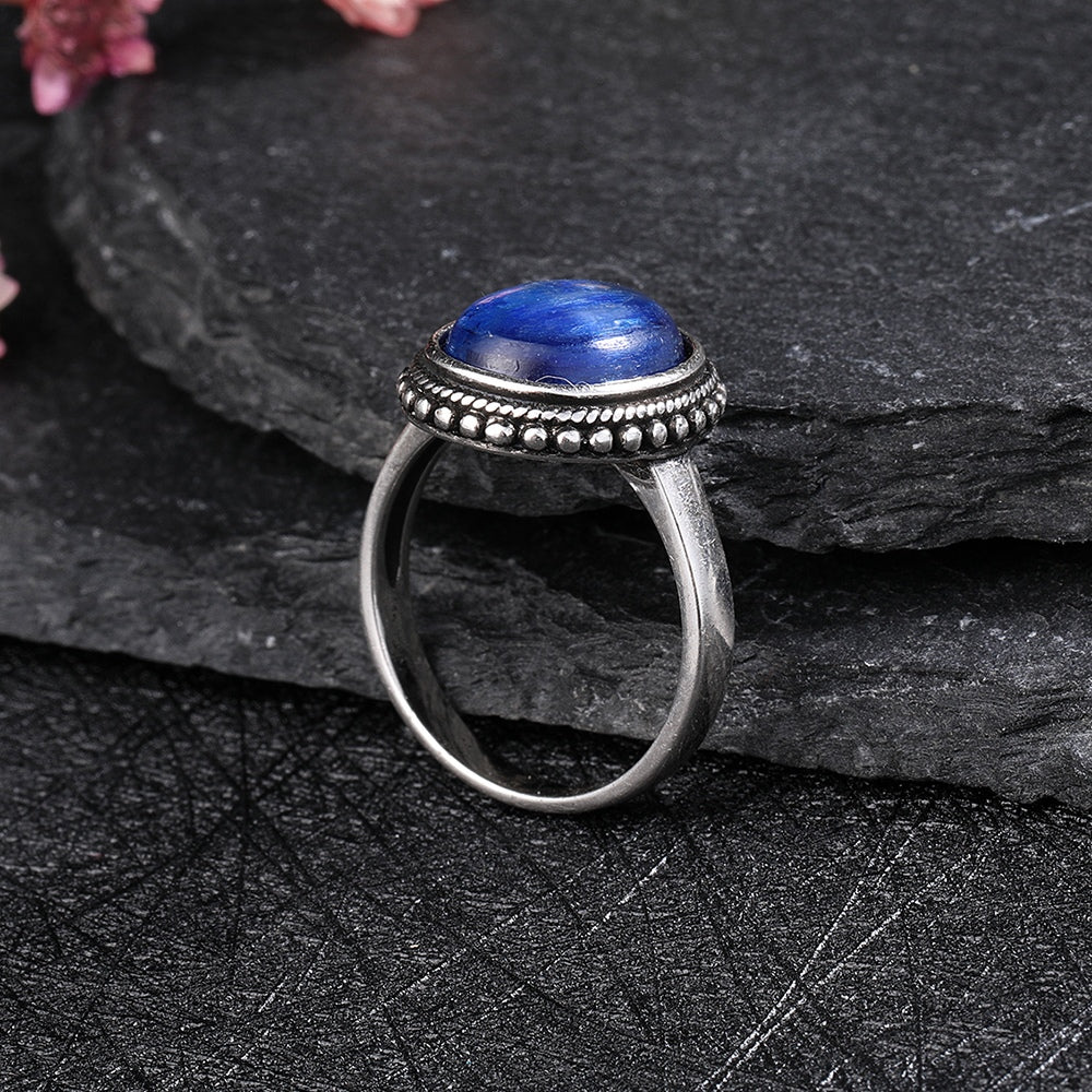 Deep Blue Natural Kyanite Ring