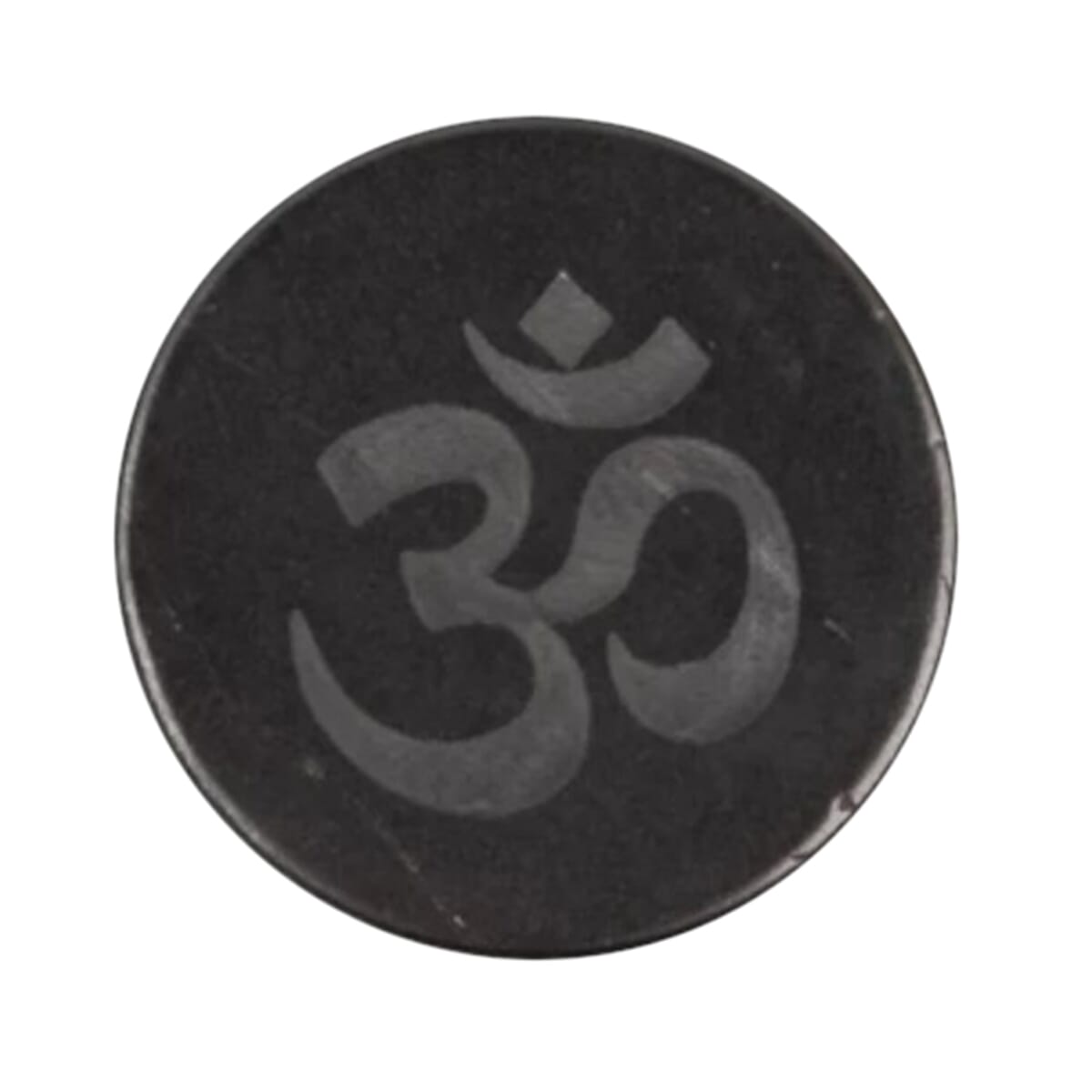 Shungite OM Round Tile – Enhance Your Space with Energy and Harmony