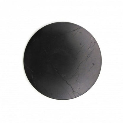 Shungite OM Round Tile – Enhance Your Space with Energy and Harmony